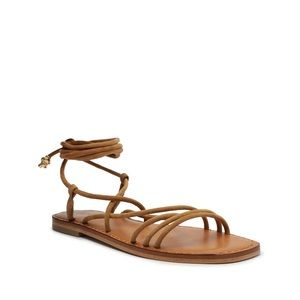 Schutz Brown Wrap Sandals